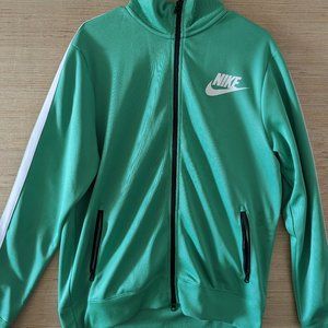 Nike Mens DRI Fit Full Zip Track Jacket Polyester Blend Large Green FLAW